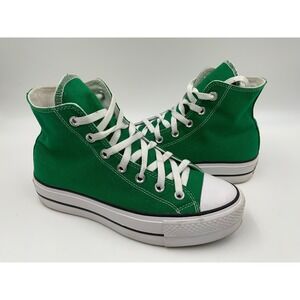 Converse Chuck Taylor All Star Platform High Top Green Canvas Sneakers Women 7.5